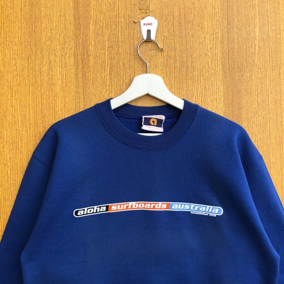 Vintage Aloha Surfboards Australia Sweatshirt Big Log… Gem