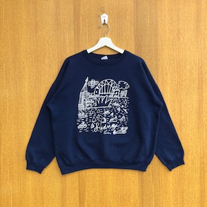 Vintage Ken Done Australia Sweatshirt All Over Print Art And Design Spellout Crewneck Jumper Pullover