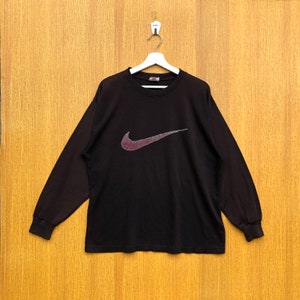 Vintage Nike Swoosh Sweatshirt Big Logo Crewneck Jumper Pullover Sweater