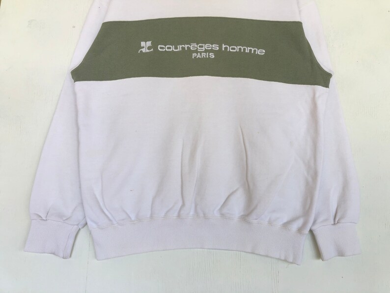Vintage Courreges Homme Paris Sweatshirt Embroidery Courreges Homme Paris Crewneck Jumper Pullover image 4