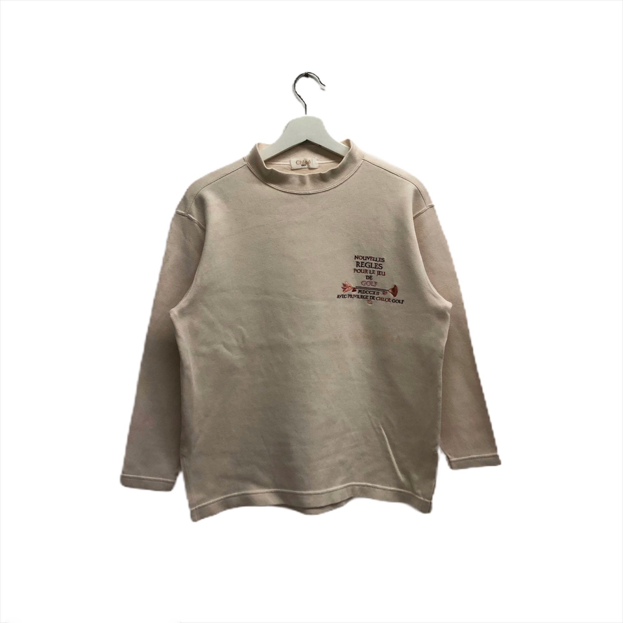 Chloe golf スウェット Vintage Chloe Golf Embroidery Sweatshirt - Etsy