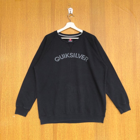 vintage Sweat shirt Quiksilver grand logo Pull ras du cou grande taille Pull over