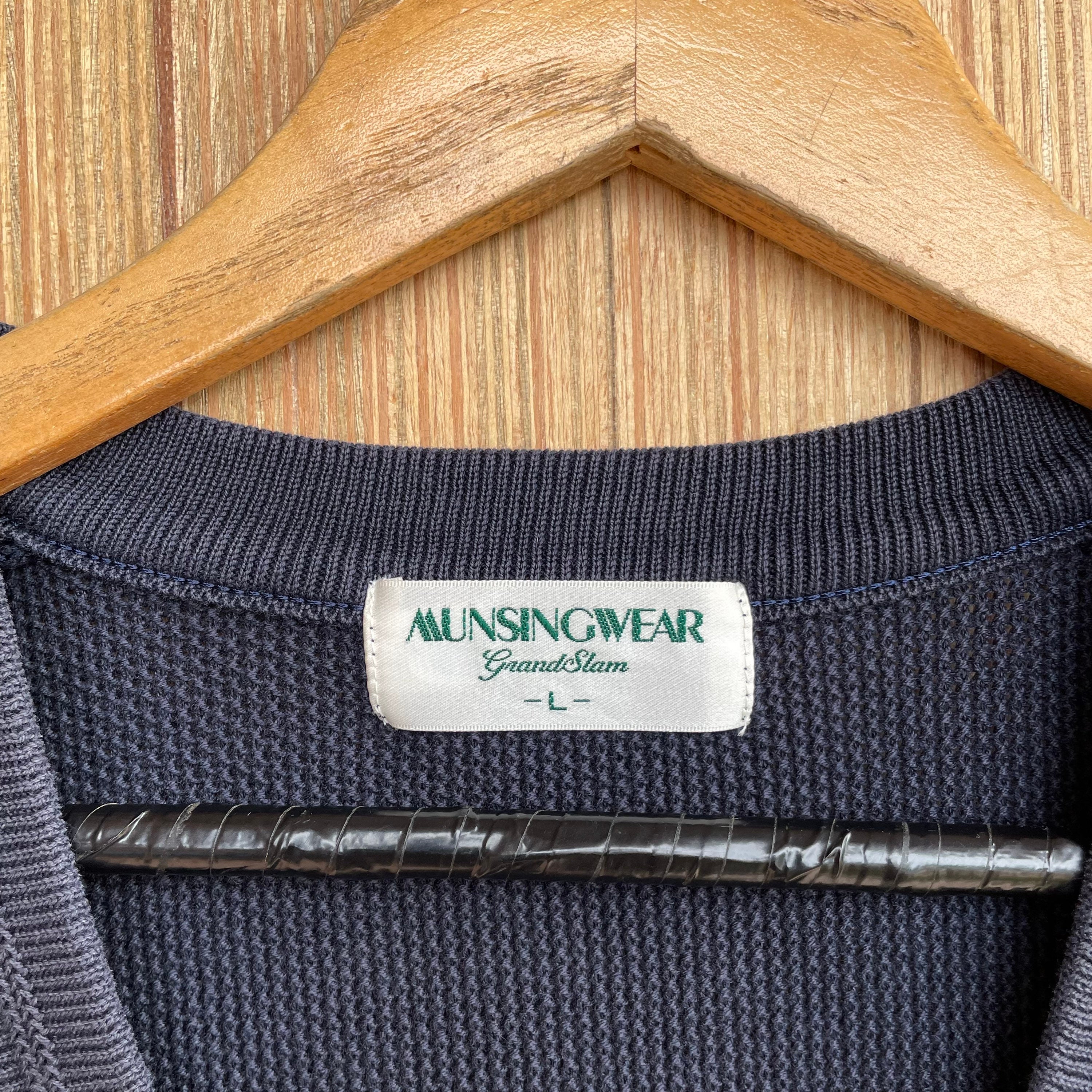 Vintage Munsingwear Grand Slam Vest Embroidery Sweatshirt Jumper