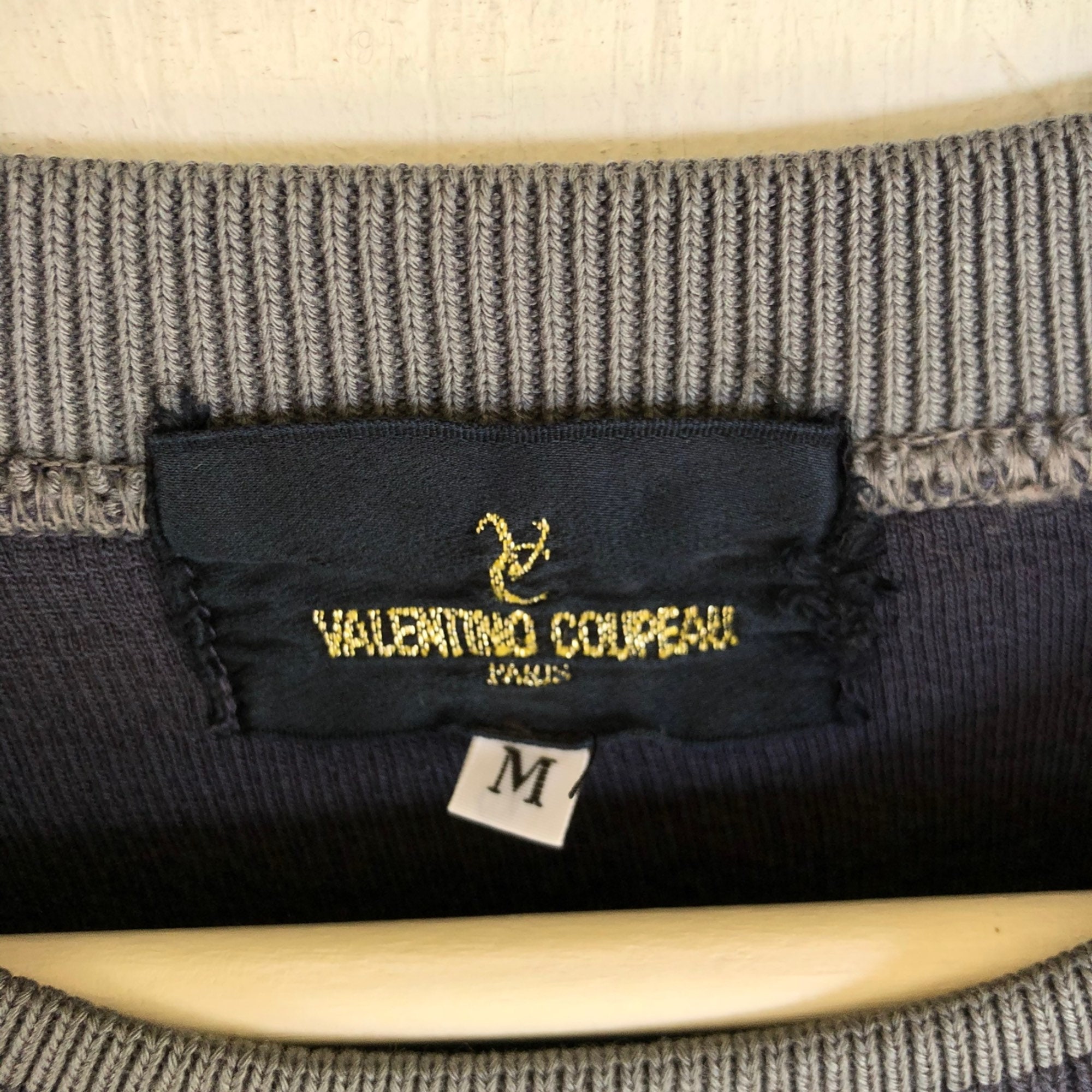 Vintage Valentino Coupeau Paris Sweatshirt Embroidery Spellout Crewneck ...