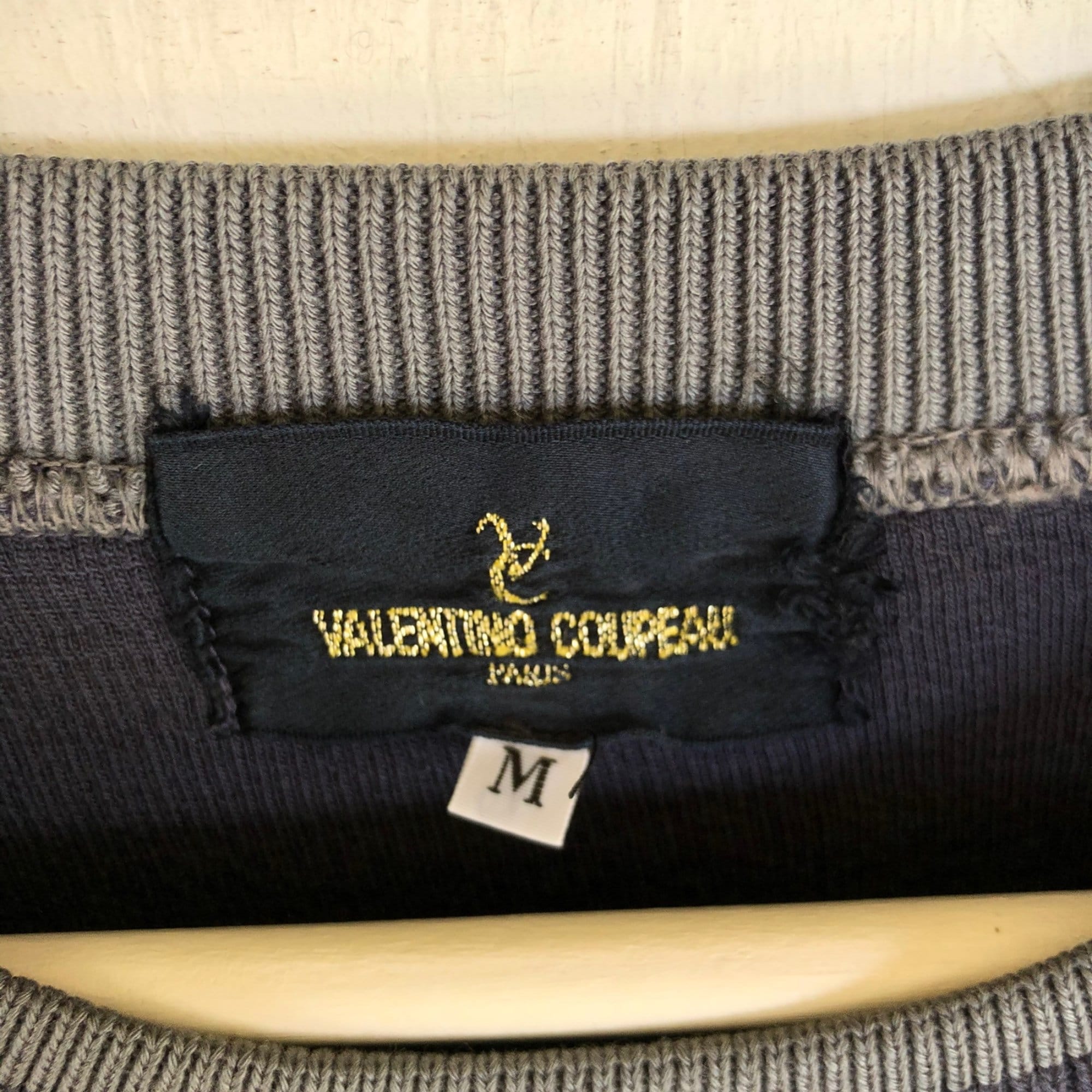 Vintage Valentino Coupeau Paris Sweatshirt Embroidery Spellout Crewneck ...