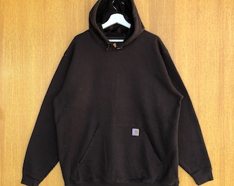 Moletom vintage Carhartt com capuz e bordado de logo pequeno.