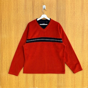 Vintage GAP Fleece V Neck Sweatshirt GAP  jumper Pullover Sweater