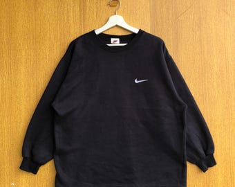 Vintage Nike Sportswear Fleece Sweatshirt Embroidered Small Logo Jumper Pullover