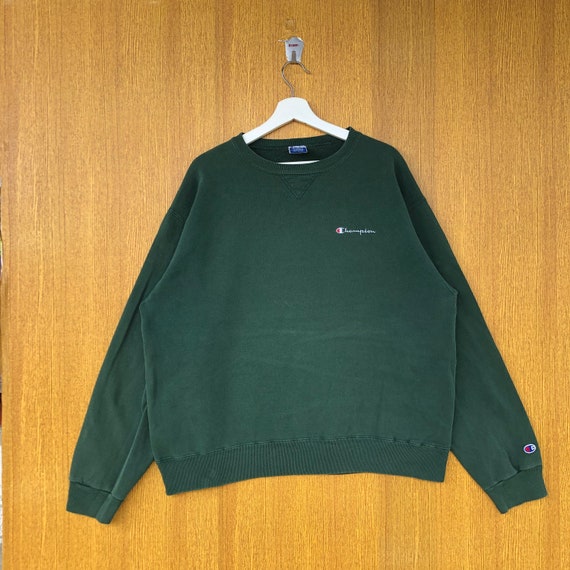 Vintage Champion Sweatshirt Embroidery Small Logo Spellout Jumper Pullover