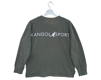 Rare Kangol Sport Sweatshirt Spellout Crewneck Jumper Pullover Sweater