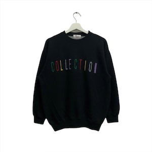 Vintage 90s Iki Sports Collection Sweatshirt Embroidery Collection Rainbow Colors Crewneck Jumper Pullover