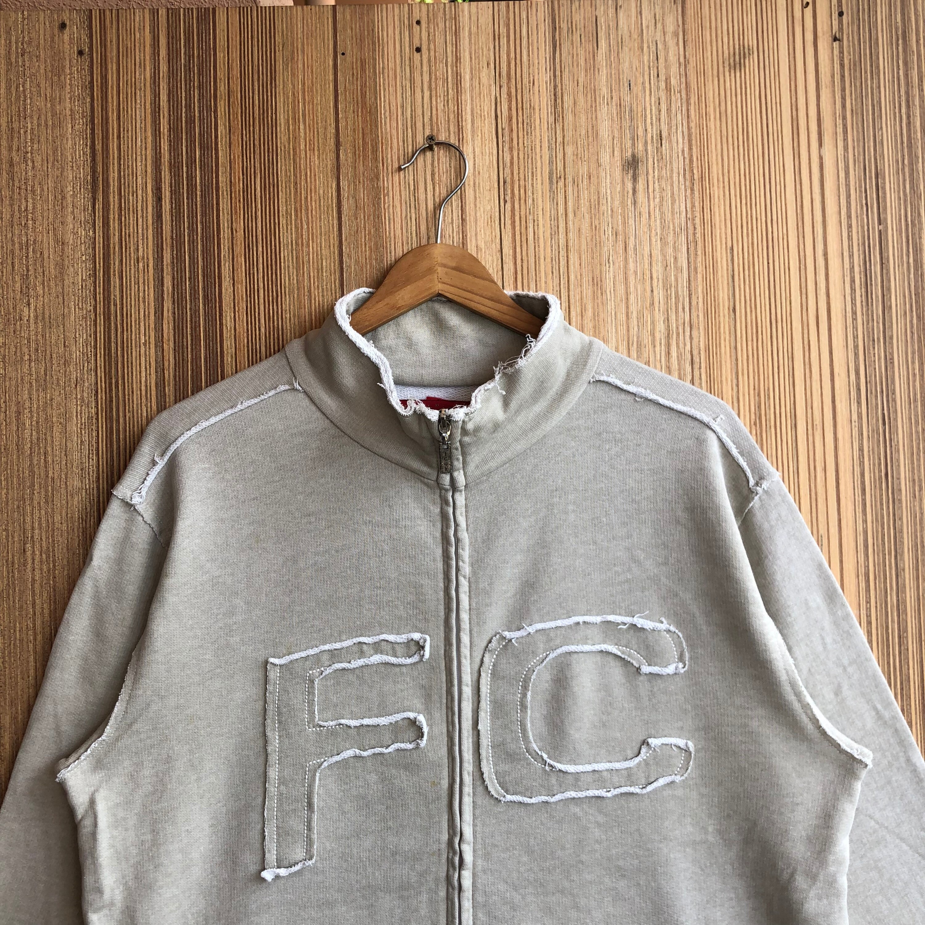 Rare FCUK Jeans Sweater Full Zipper Sweatshirt Crewneck Jumper 