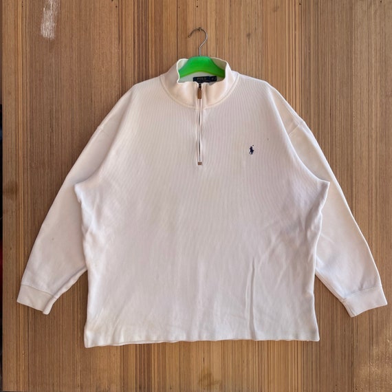Polo Ralph Lauren Embroidery Small Pony Halfzip Sweatshirt - Etsy