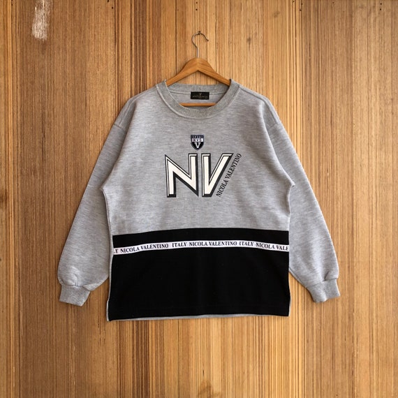 Vintage Nicola Valentino Italy Sweatshirt Big Logo Crewneck Jumper