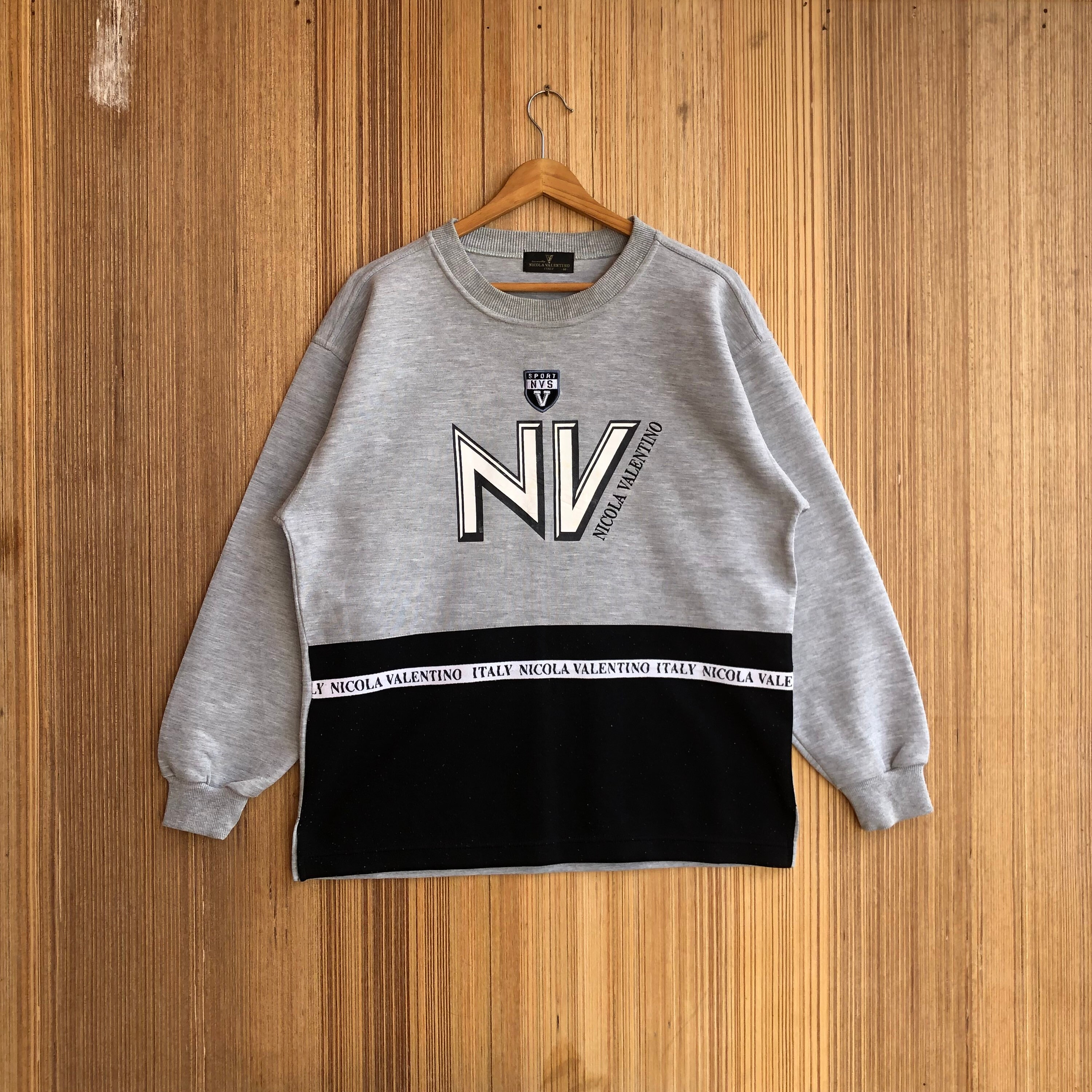 Vintage Nicola Valentino Italy Sweatshirt Big Logo Crewneck Jumper