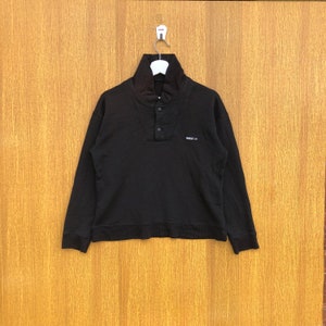 Vintage Yamaha Sweatshirt Small Logo Half Button Sweater Pullover Jumper