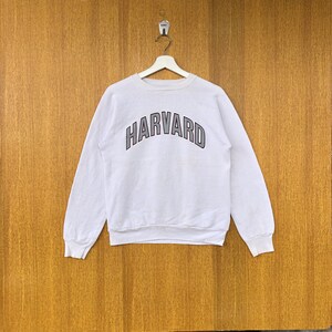 Vintage Harvard University Sweatshirt  Spellout Crewneck Jumper Pullover Sweater