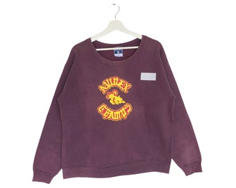 Vintage Rare Avirex USA Sweatshirt All Over Print Spellout Crewneck Jumper Pullover Sweater