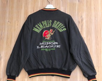 【90sレア古着】アバハウス　ABAHOUSE ビンテージ　スウェードジャケット Vintage 90s Abahouse Varsity Jacket Anniversary Big Logo