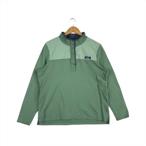 Vintage LL Bean Long Sleeve Half Button Small Logo