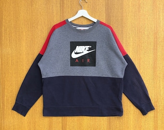 Vintage Nike Air  Sweatshirt Big Logo Spellout Crewneck Jumper Pullover Sweater