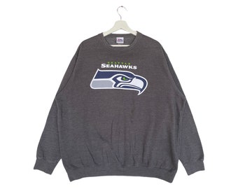 Vintage National Football League Seattle Seahawks Team Sweatshirt Crewneck Jumper Pullover