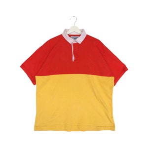 Vintage Lands End Rugby Long Sleeve Half Button