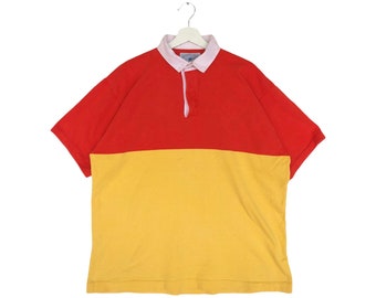 Vintage Lands End Rugby Long Sleeve Half Button