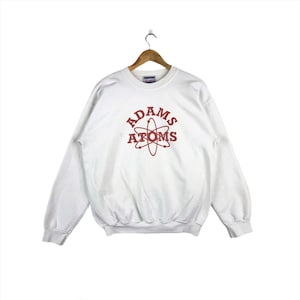 Vintage Adams Atoms Sweatshirt Pullover Revenge of the College Team Nerds Symbol Logo