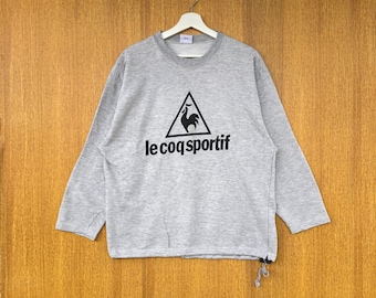 Vintage Rare Le Coq Sportif Sweatshirt Full Printed Le Coq Sportif International Jumper Pullover