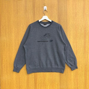Vintage New Balance Sweatshirt Big Logo  Spellout Crewneck Jumper Pullover Sweater