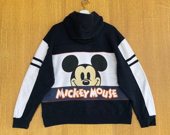 Vintage The Famous Cartoon Mickey Mouse Hoodie Zipper Sweatshirt Big Logo Jumper Pullover Sweater