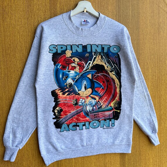 Vintage 90s Sonic the Hedgehog Sweatshirt Sega Men's Medium