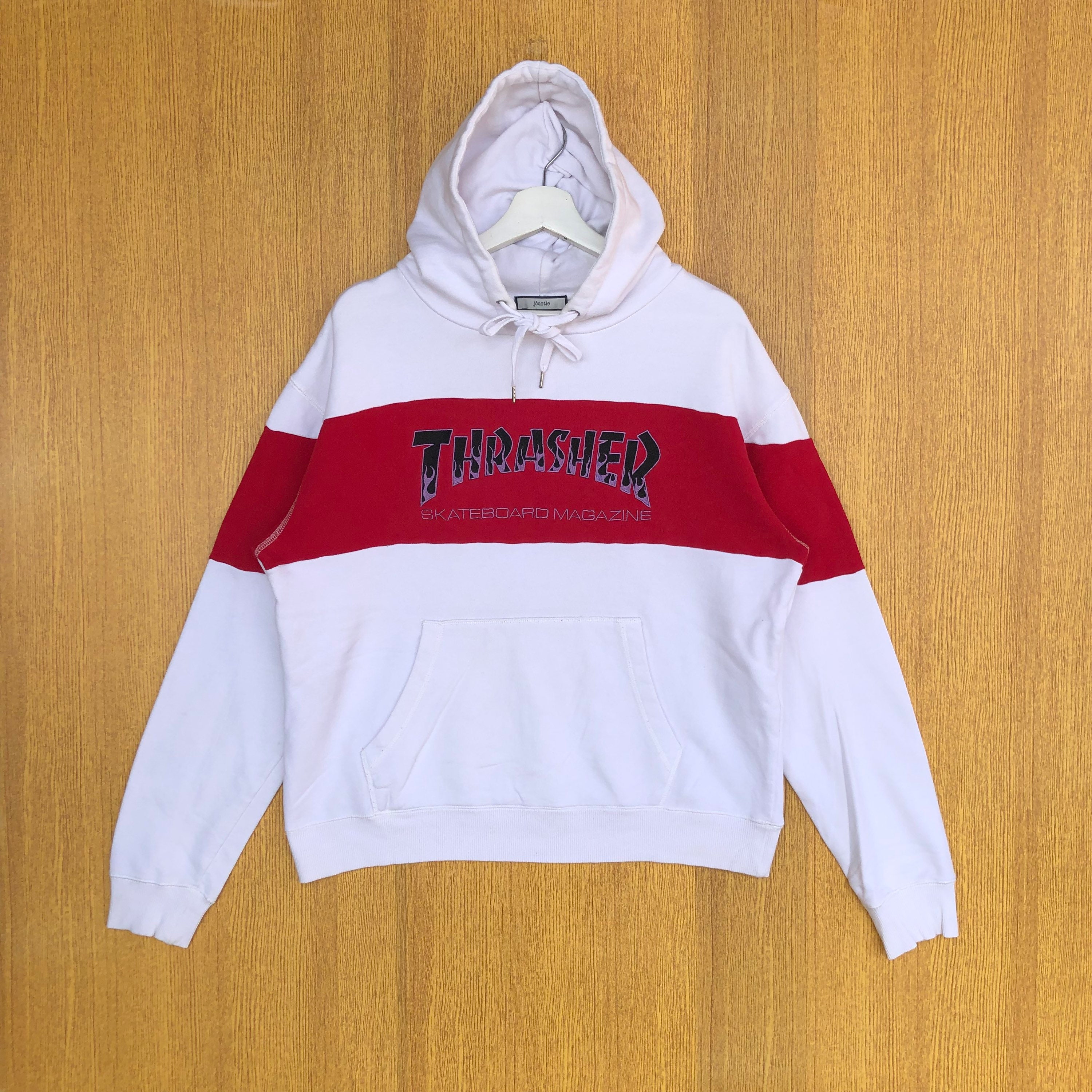 Vintage Jouetie X Thrasher Hoodie Sweatshirt Embroidery Big Logo