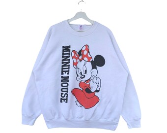 Sudadera vintage de cuello redondo con estampado integral de Mickey Mouse