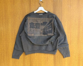 Vintage Kansai Yamamoto Sweatshirt Modedesigner Japanische Marke Pullover Pullover