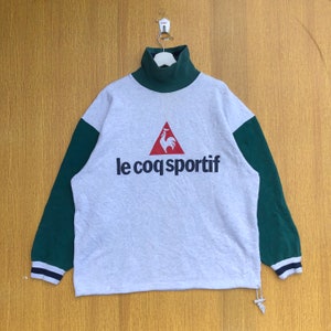 Vintage Le Coq Sportif Turtleneck Sweatshirt Big Logo Sportswear Sweater
