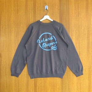 Vintage Hawaiian Design Surfboard Sweatshirt Spellout Jumper Pullover