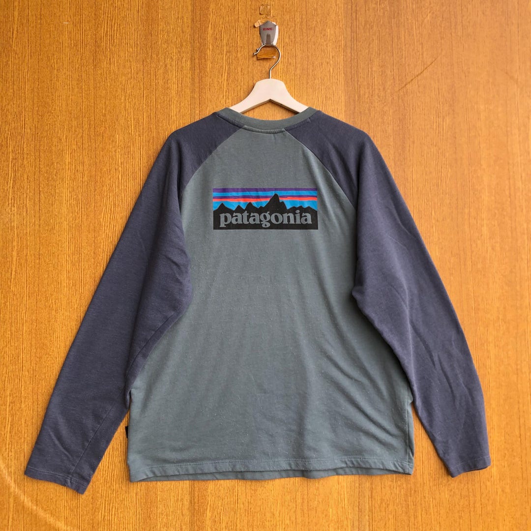 Patagonia Long Sleeve T-shirt Big Logo Outdoor Life T-shirts - Etsy