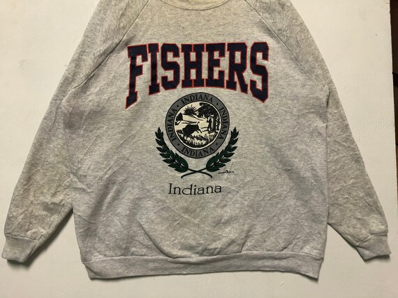 Vintage Fishers Indiana Crewneck Sweatshirt Jumper Pullover View 4