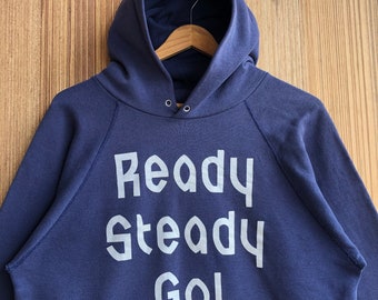 Vintage Ready Steady Go Hoodie Worn by Graham Coxon Blur Vintage Ready Steady Go Hoodie Worn by Graham Coxon Blur