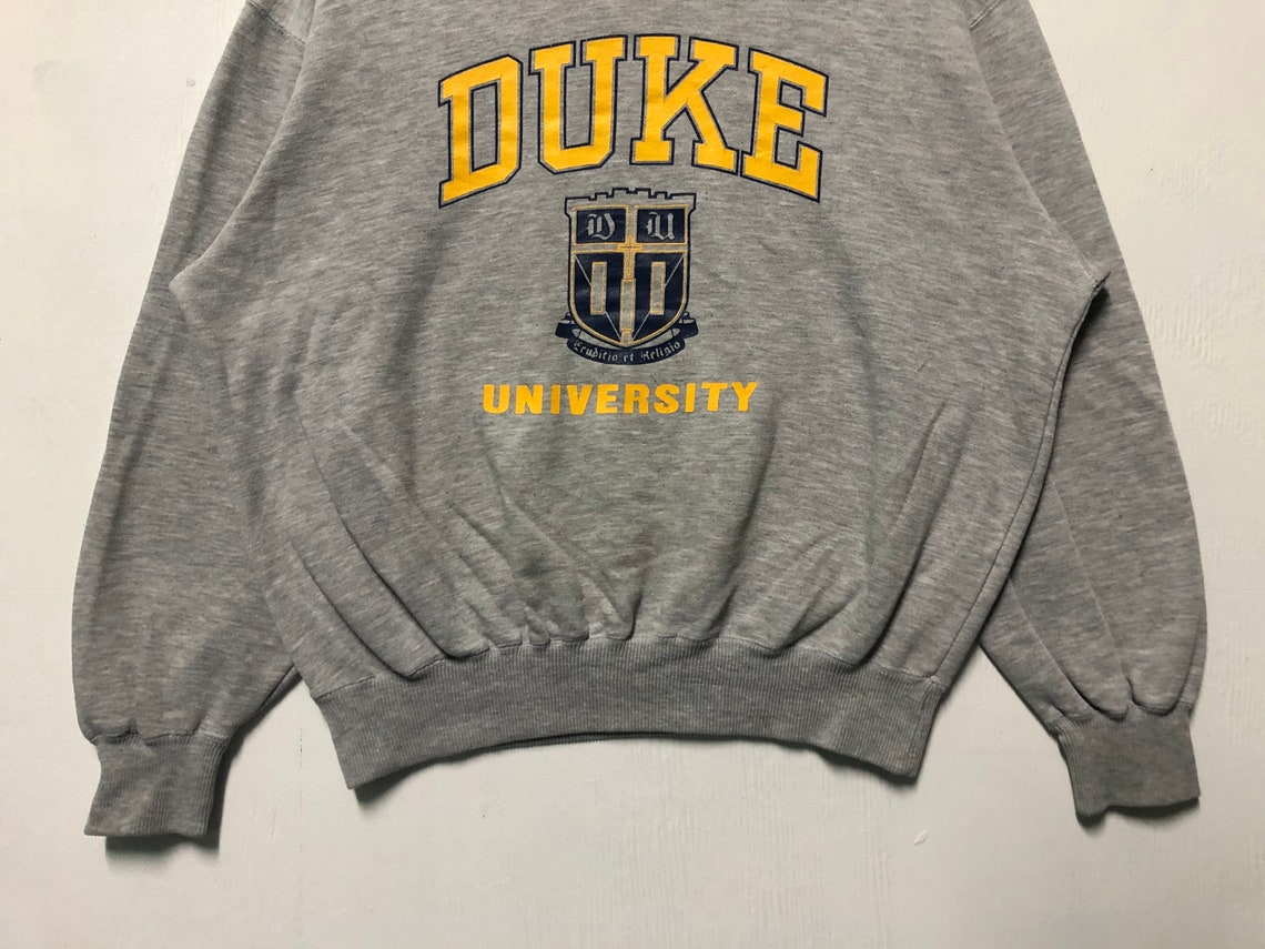 Vintage Rare Duke University Sweatshirt Print Duke University Etsy
