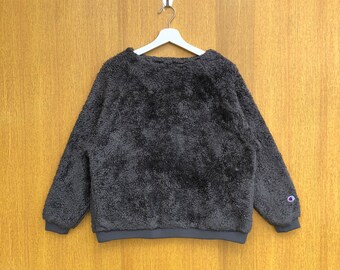Vintage Champion Fleece Sweater Crewneck Jumper Pullover Sweater