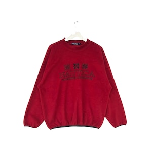 Vintage Nautica Northern Approach Fleece Embroidered Sweatshirt Crewneck Jumper Pullover Sweater