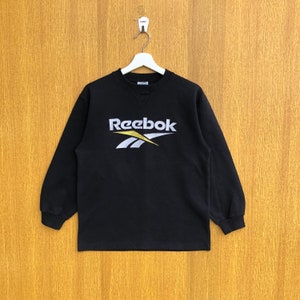 Vintage Reebok Sweatshirt Embroidered Big Logo Crewneck Jumper Pullover Sweater