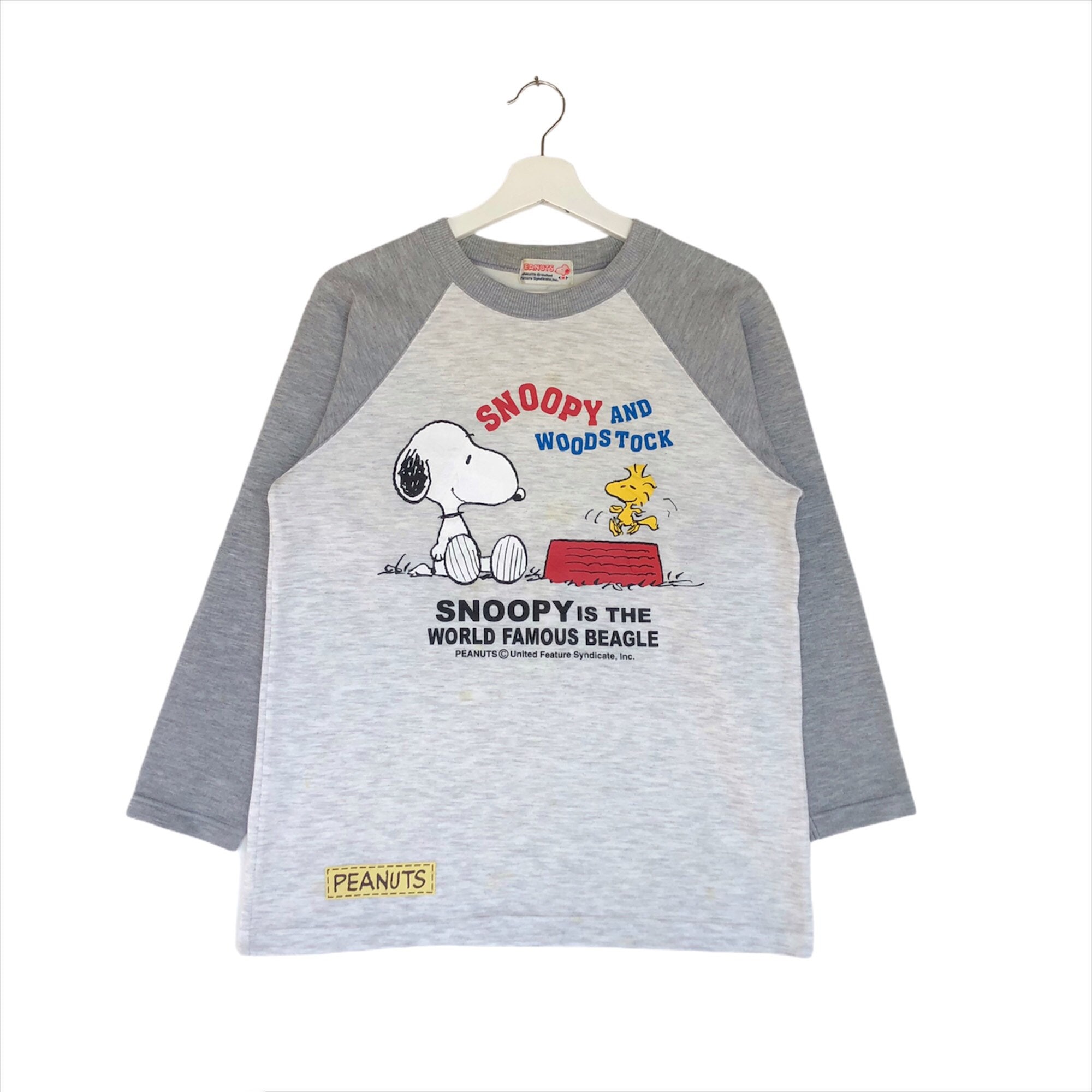 Vintage Rare Peanuts Sweatshirt Snoopy And Woodstock Jumper Etsy