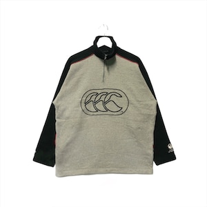 Vintage Canterbury of New Zealand Sweatshirt Half Zipper Embroidery Canterbury Big Logo Crewneck Jumper Pullover Sweater
