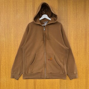 Vintage Carhartt Hoodie Embroidery Small Logo Zipper pullover Sweater Jumper Sweatshirt