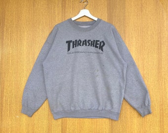 Vintage Thrasher Hoodie Spellout Big Logo Sweatshirt Sweater - Etsy