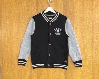 Dickies Varsity Jacket Sweater Full Button Sweatshirt Crewneck Jumper Pullover Sweater